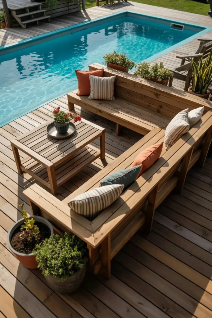 Budget-Friendly Seating Built into the Deck