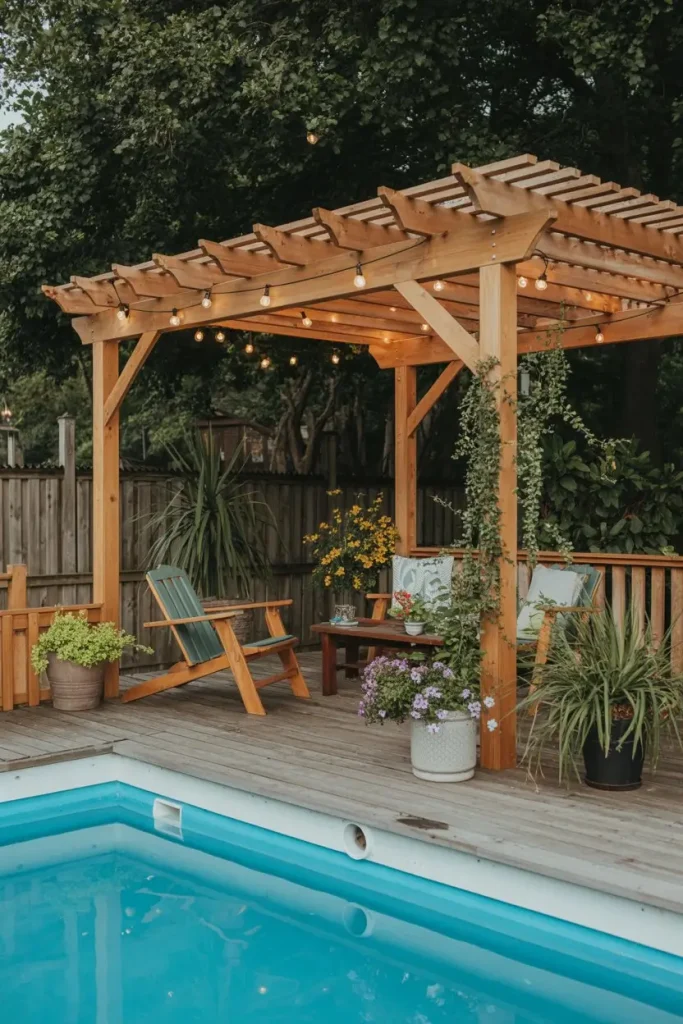 DIY Pergola Shade Over Deck
