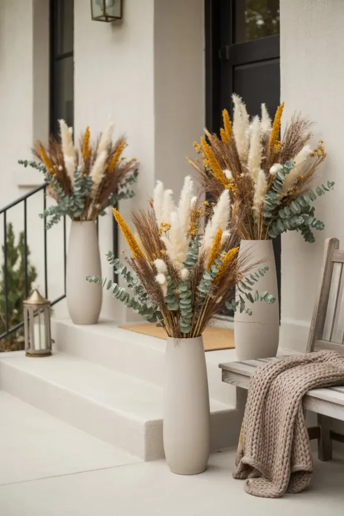 Display Dried Florals in Tall Vases