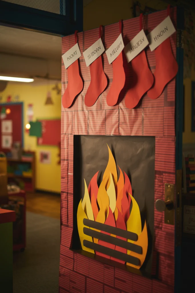 Festive Fireplace Display