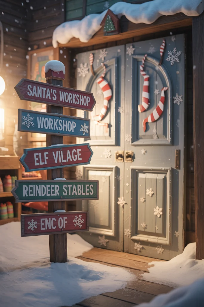 North Pole Signpost
