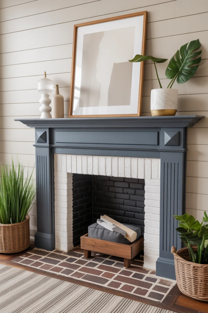 Painted mantel color boost without heavy work