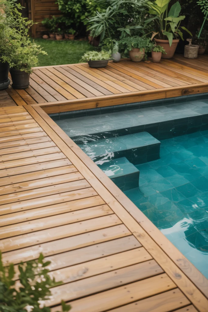Pressure-Treated Wood Pool Decks