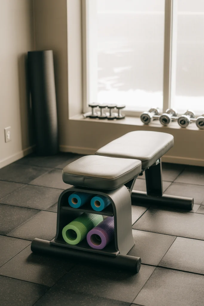 Under-Bench Storage for Home Gyms