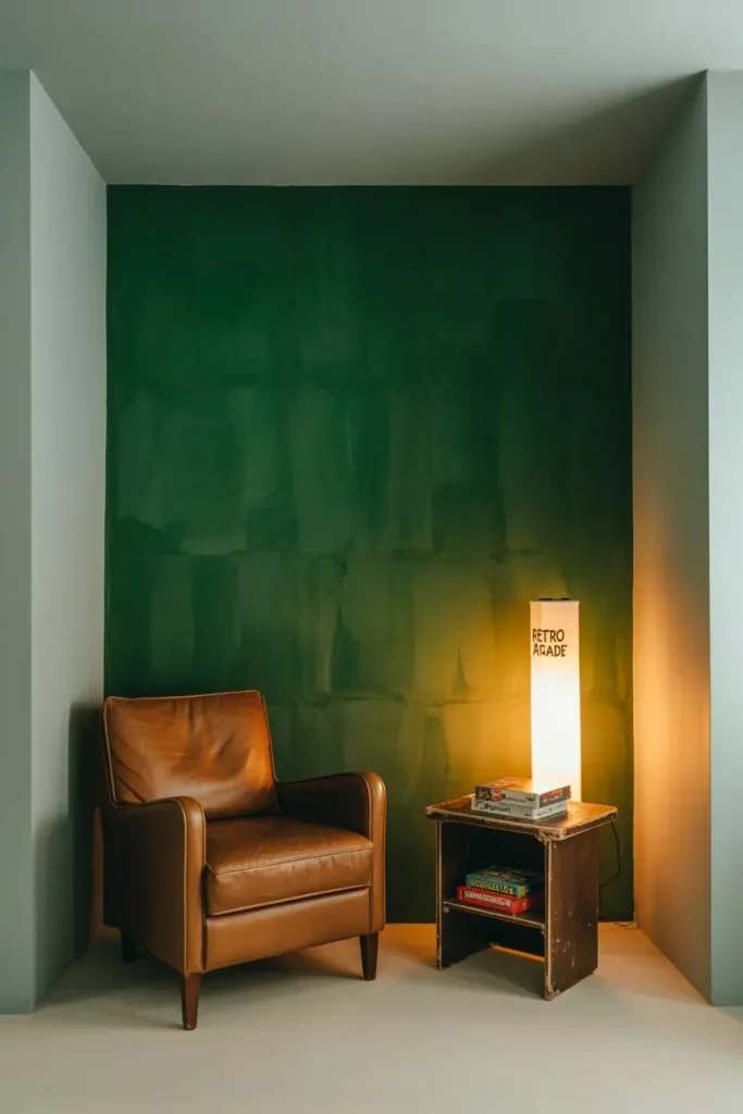 Bold Accent Wall to Define the Space