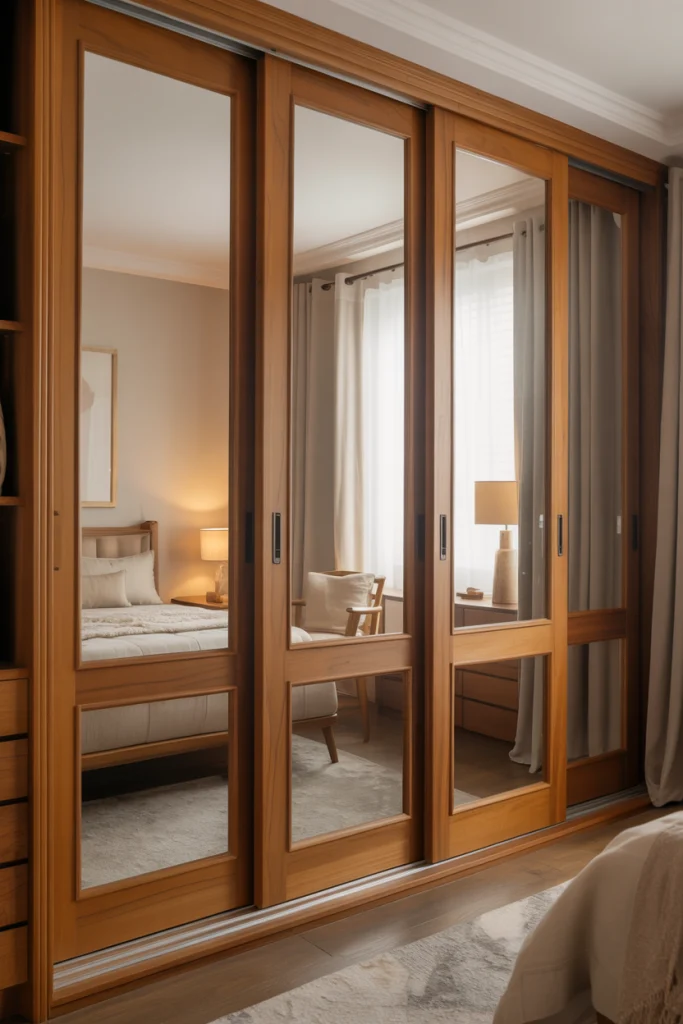 Classic Wooden Panel Sliding Doors
