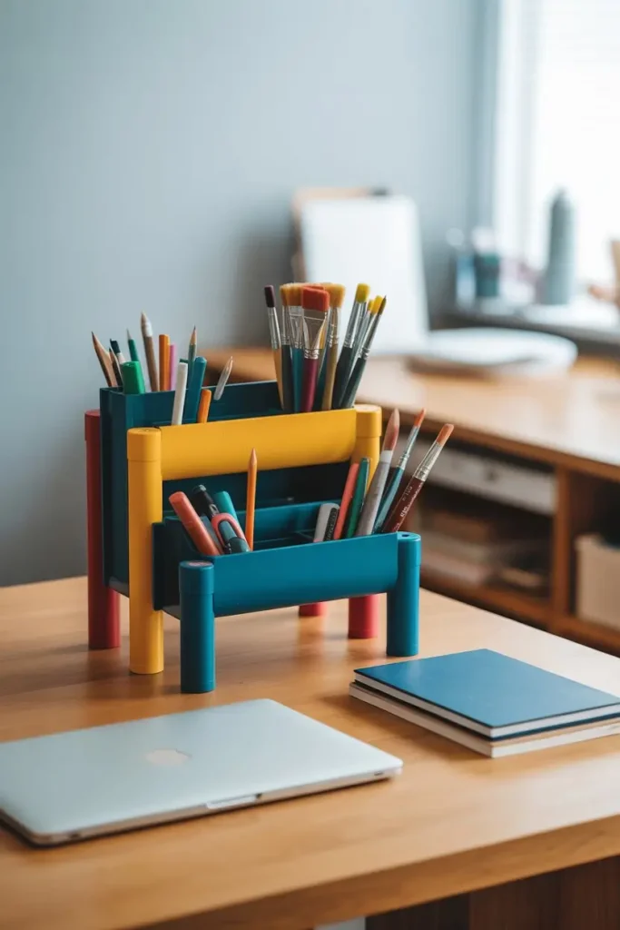Clever PVC Pipe Desk Organizer Ideas