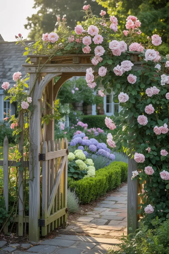 Climbing Roses on a Trellis