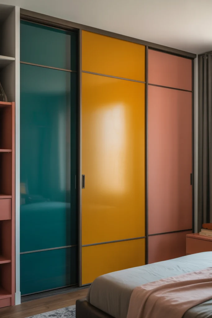 Contemporary Color-Pop Sliding Doors