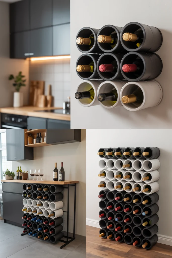 Creative PVC Pipe Wine Rack Ideas