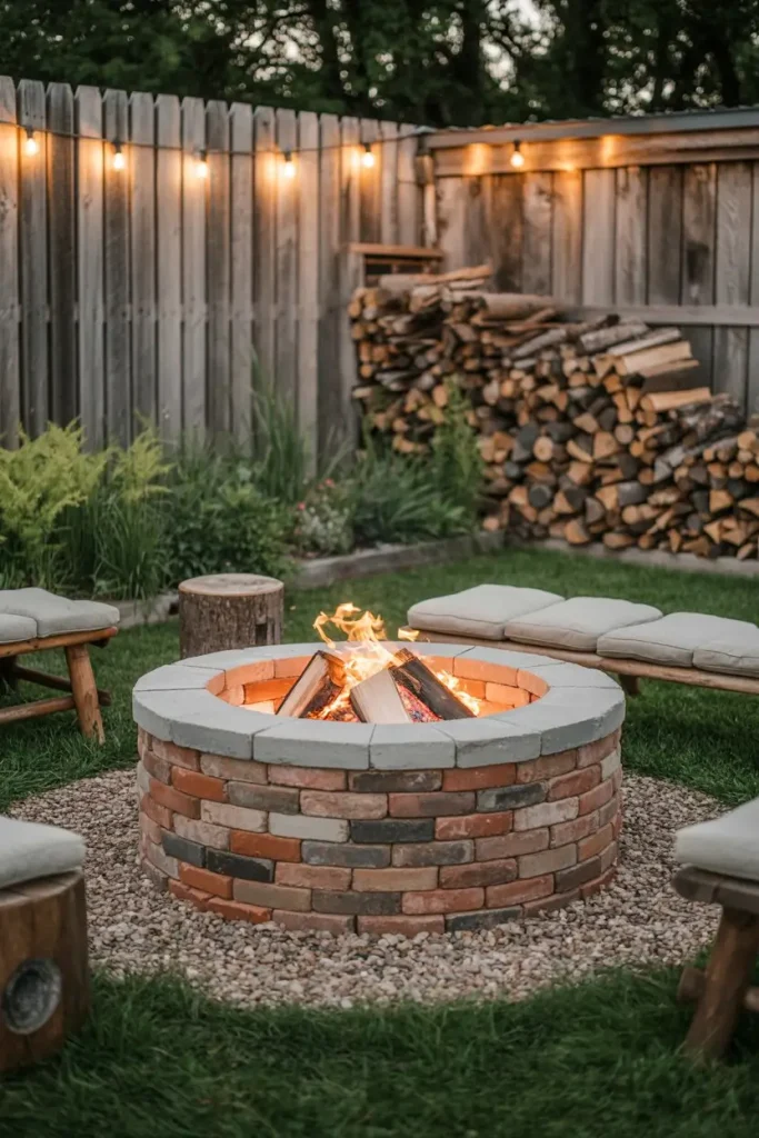 Eco-Friendly Brick Fire Pit