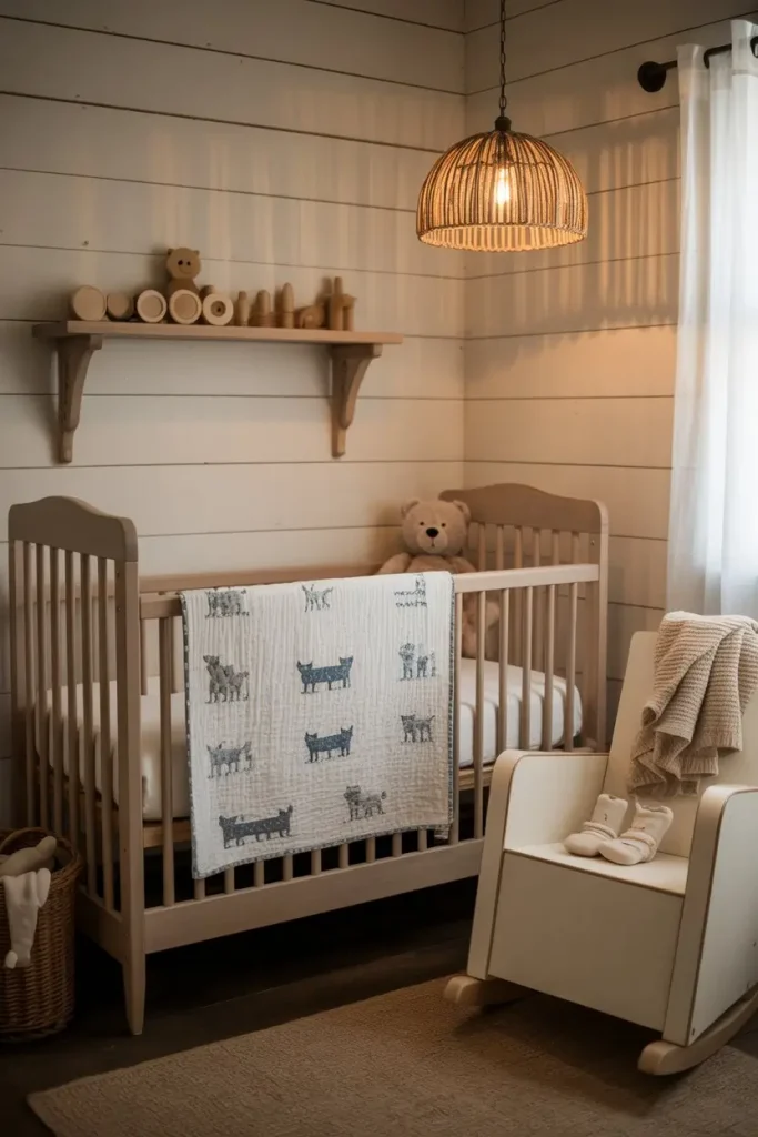Farmhouse Nursery with Gentle Colors