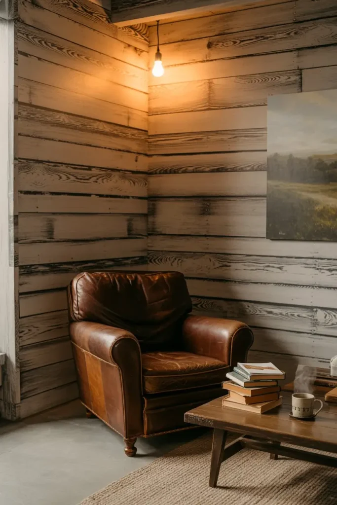 Faux Wood Finish for Warmth