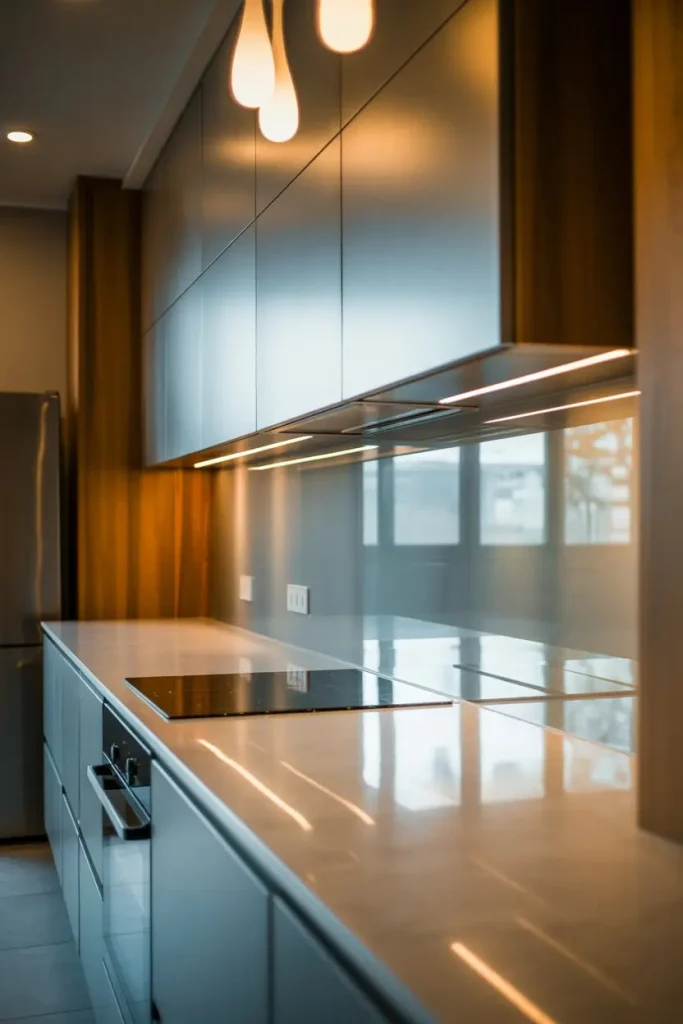 Glass Backsplash for a Bright and Spacious Feel