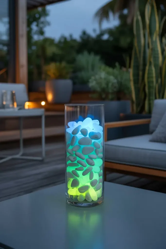 Glow Pebbles with Hidden LEDs