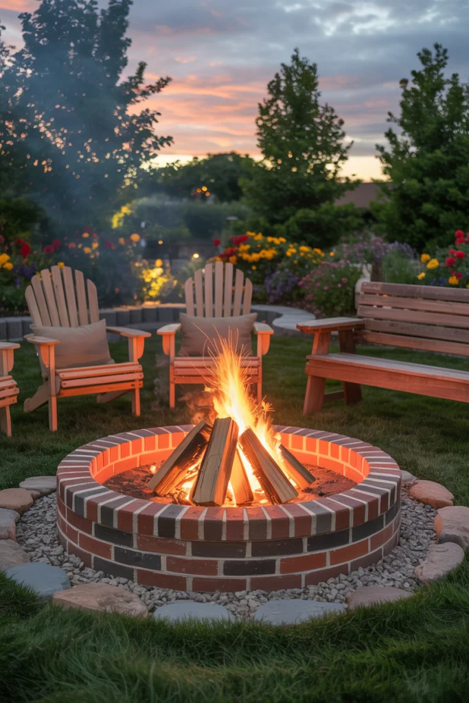 In-Ground Brick Fire Pit