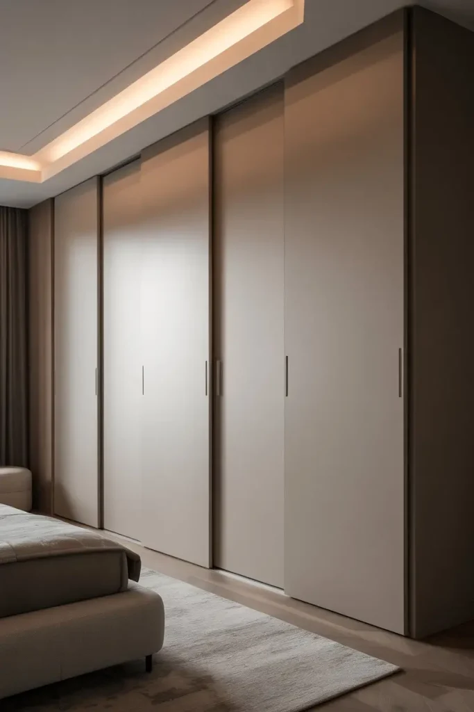 Minimalist Trackless Sliding Doors