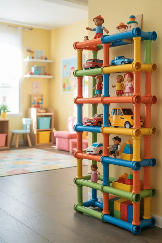 PVC Pipe Kids’ Toy Organizer Ideas