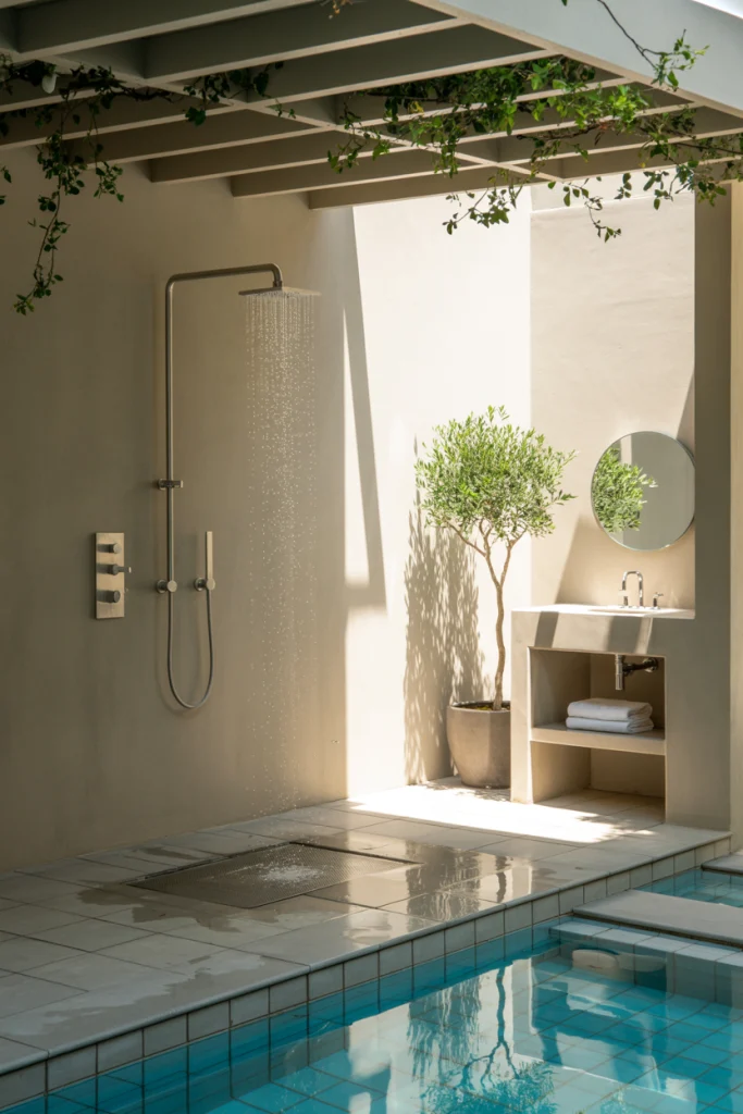 Poolside Outdoor Bathroom