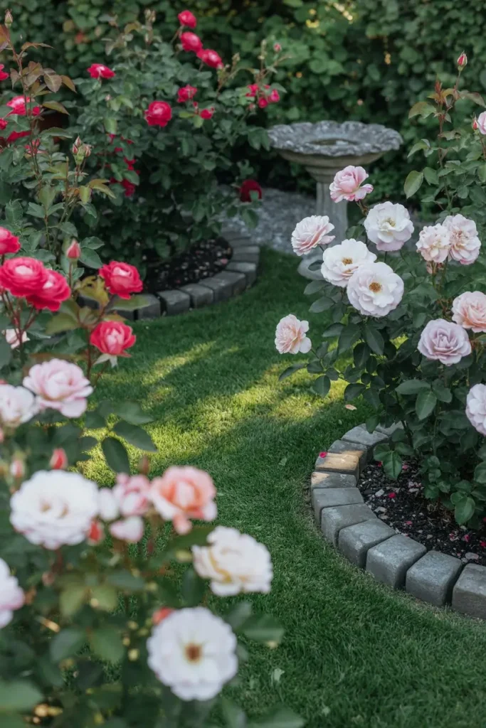 Rose Garden Borders that Frame the Yard