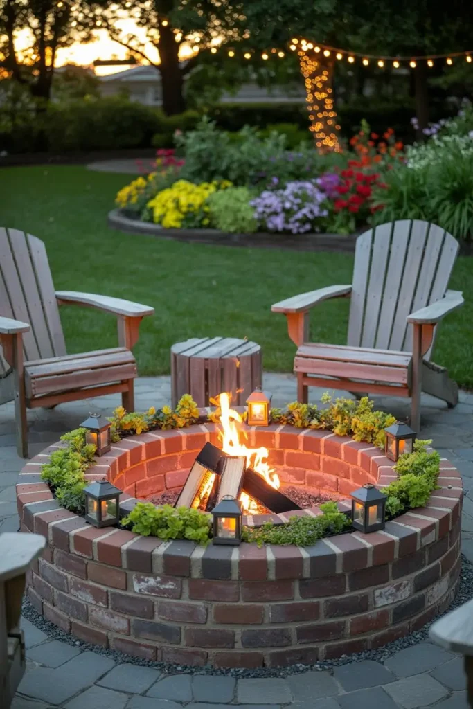 Tiered Brick Fire Pit