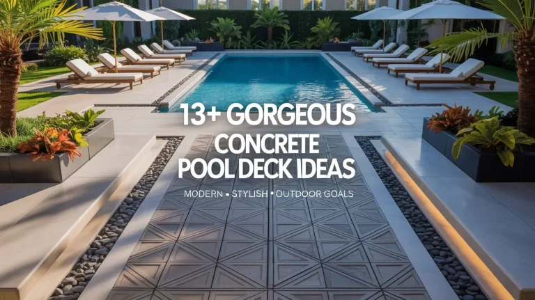 13 Inspiring Concrete Pool Deck Ideas