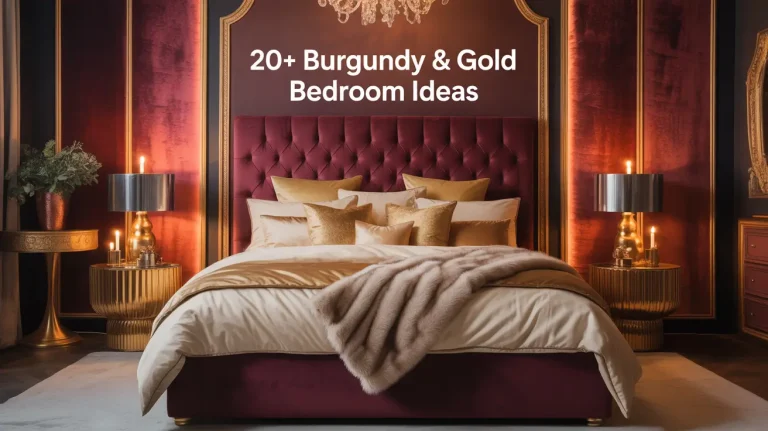 20+ Elegant Burgundy and Gold Bedroom Ideas