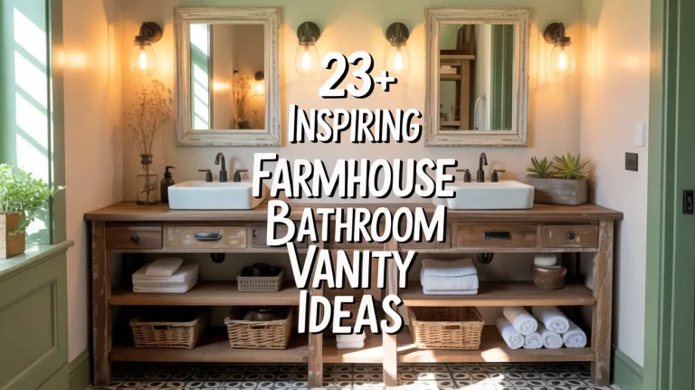 23+ Inspiring Farmhouse Bathroom Vanity Ideas