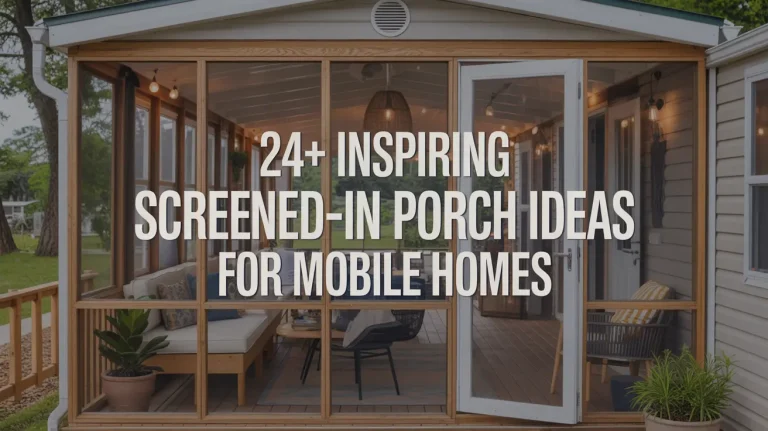 24+ Inspiring Screened-In Porch Ideas for Mobile Homes