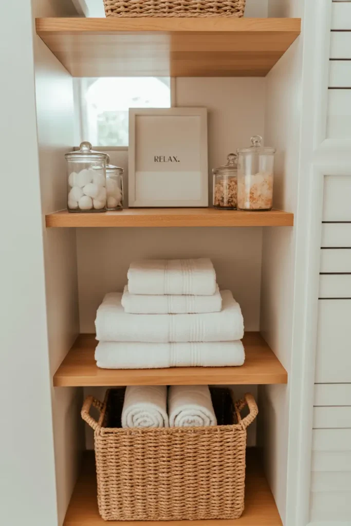 Add Floating Shelves for a Light Look