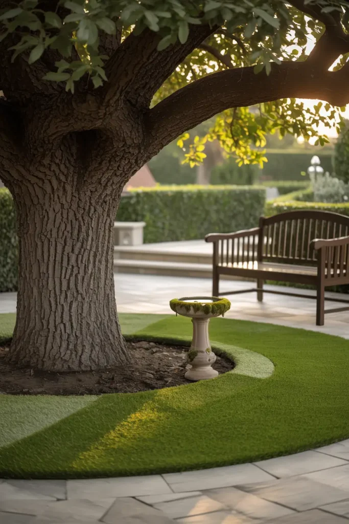 Add Turf Beneath a Tree for a Pop of Green