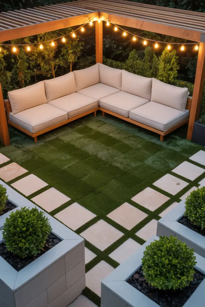 Add Turf Between Pavers for a Modern Look