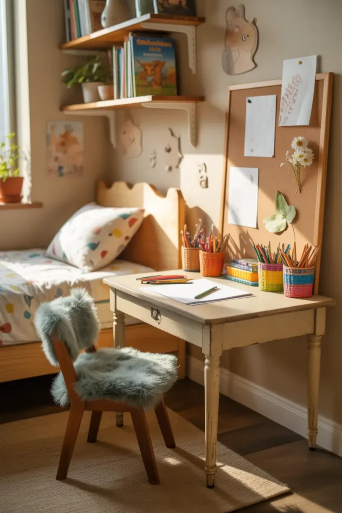 Add a Desk or Table for Homework and Creativity