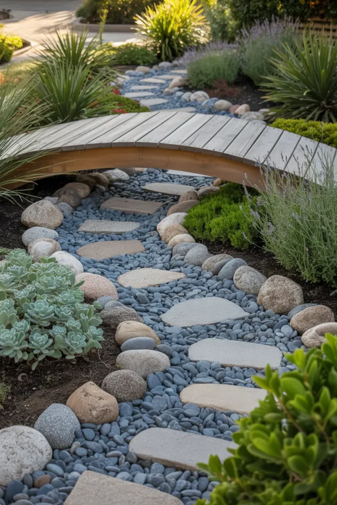 Add a Dry Creek Bed to Guide Rainwater