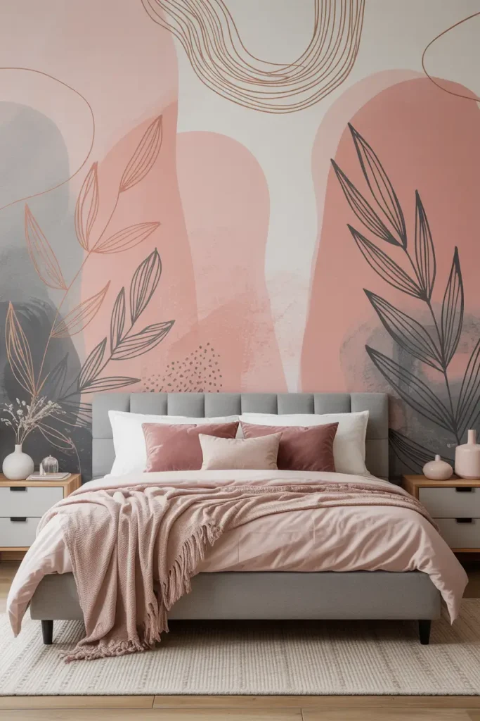 Add a Pink and Grey Mural