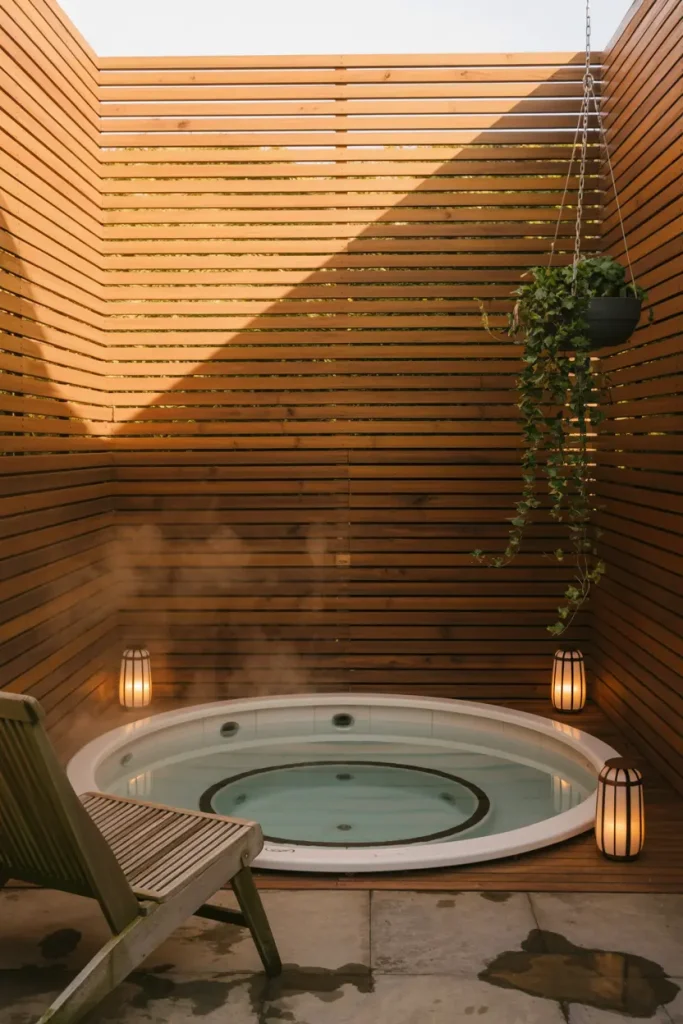 Add a Wooden Privacy Screen for a Natural Barrier