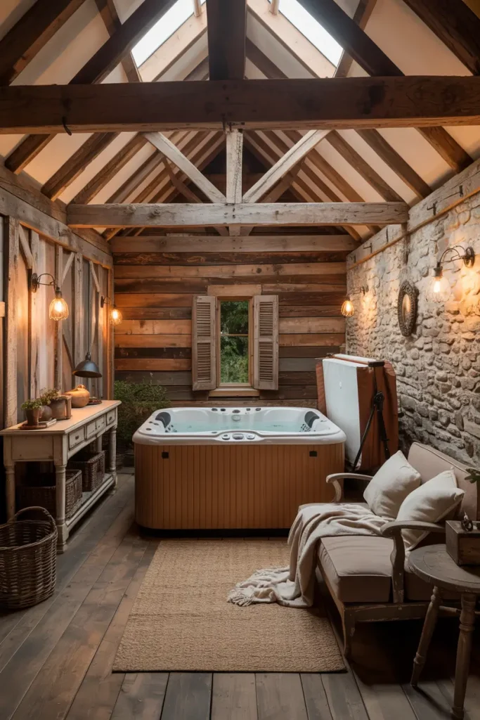 Barn Conversion Hot Tub Room