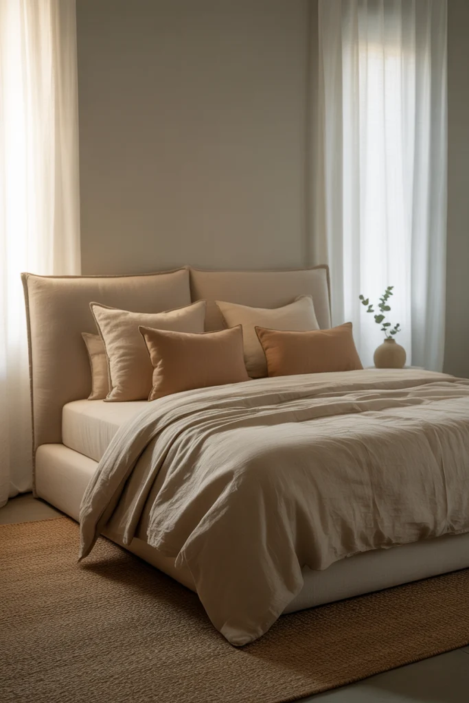 Blend a King Bed into a Soft Neutral Palette