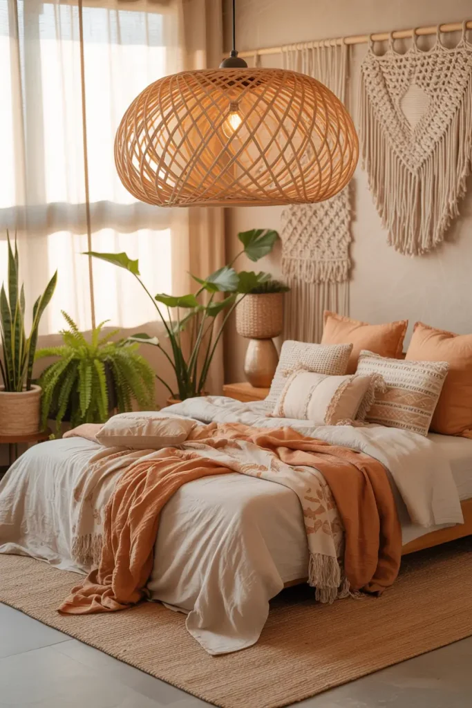 Boho Rattan Pendants