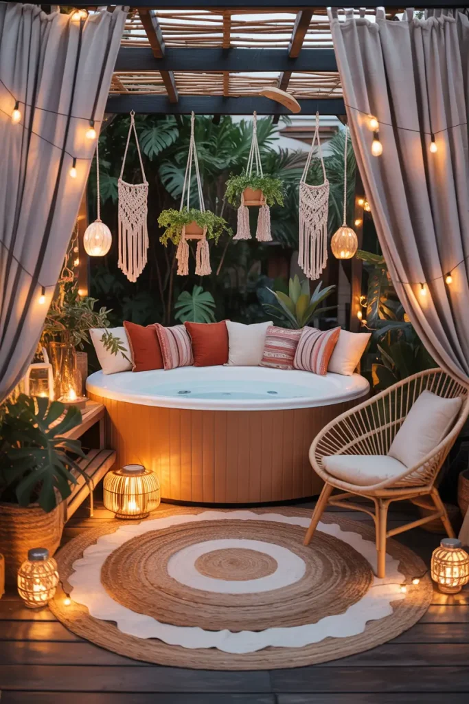 Boho-Style Indoor Tub Nook