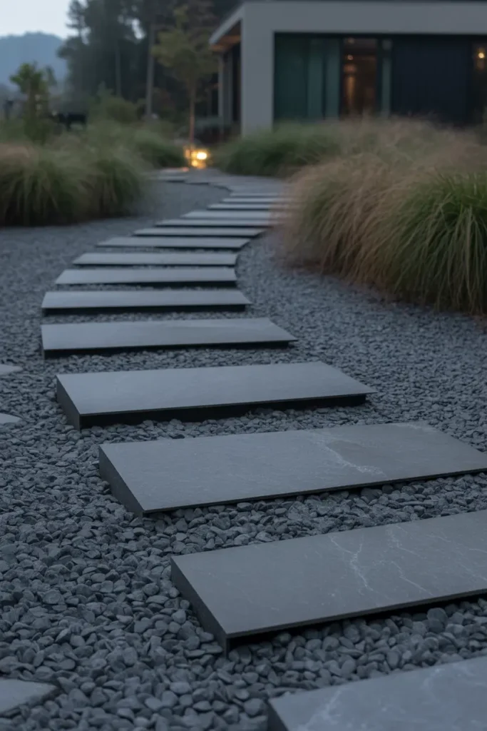 Borderless Granite in Gravel Base