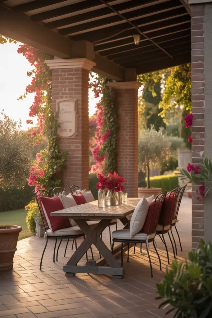 Brick Columns With Exposed Beams
