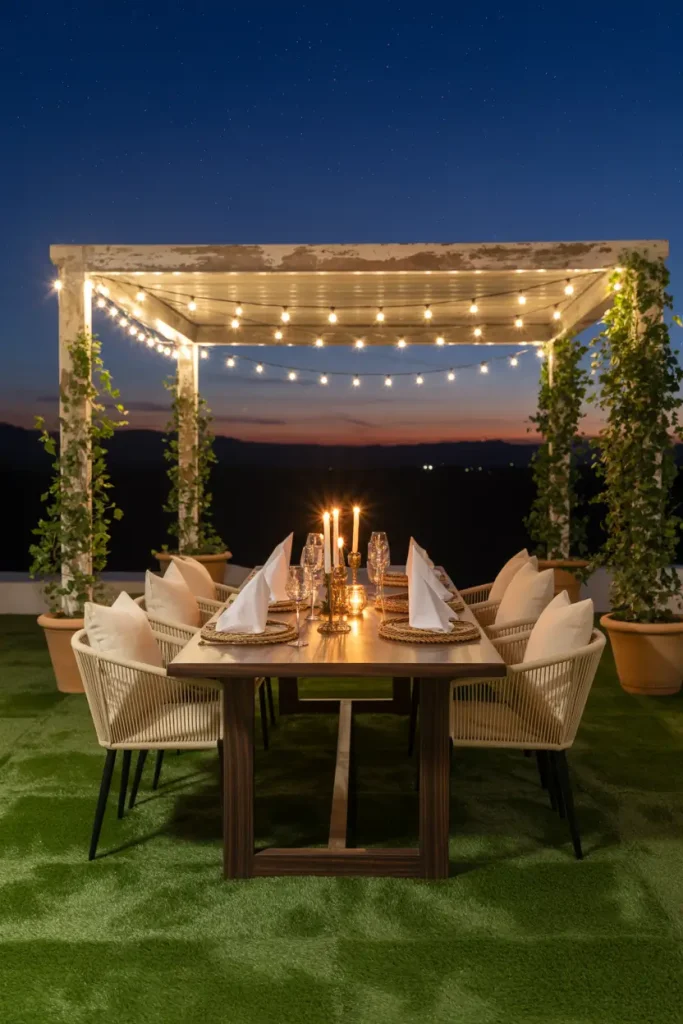 Build a Turf Dining Area Under the Stars