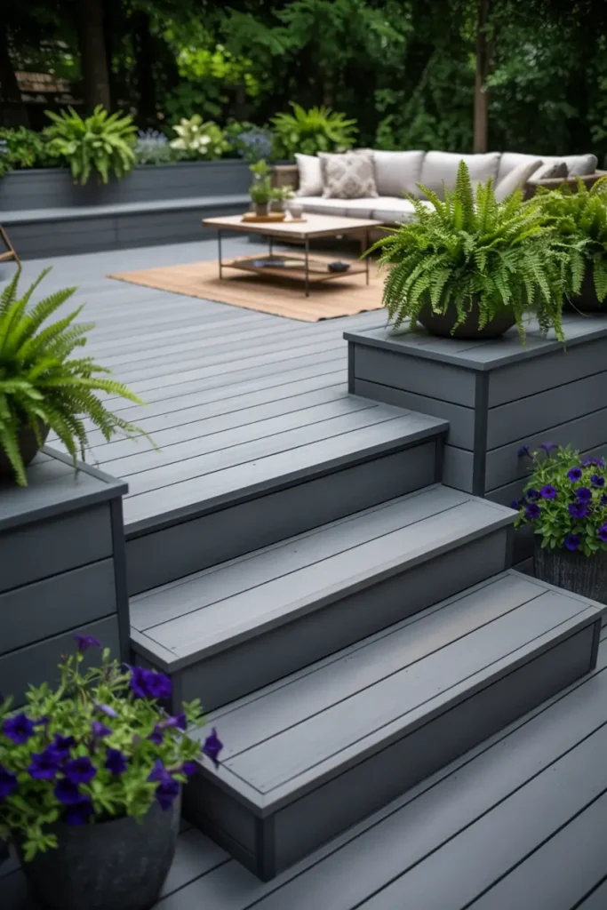 Build a Two-Tone Grey Platform Deck