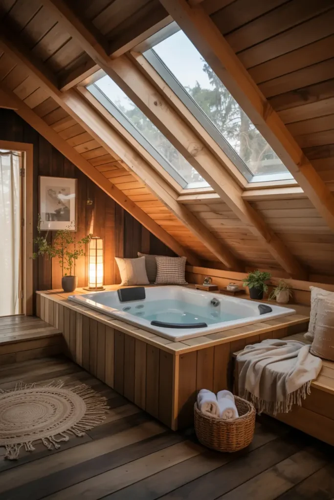 Cabin Loft Soaking Nook