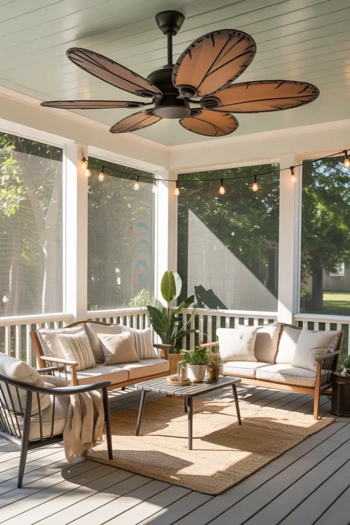 Ceiling Fan to Keep Cool Air Moving