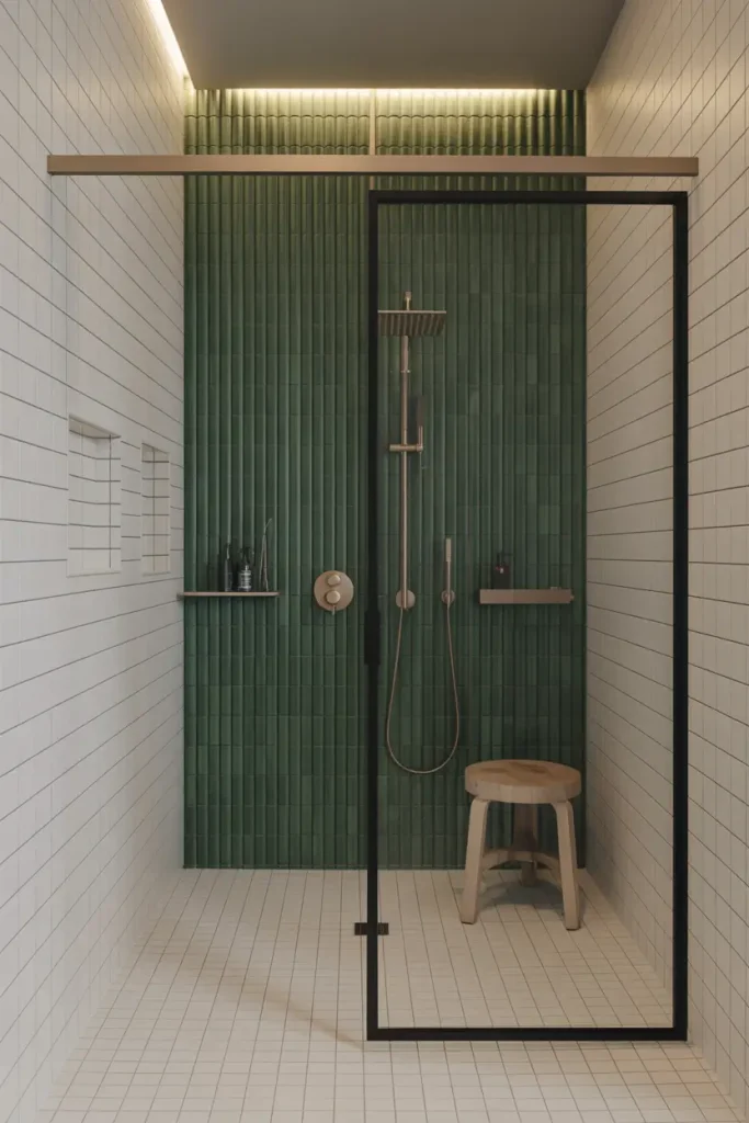 Color-Blocked Shower Zones
