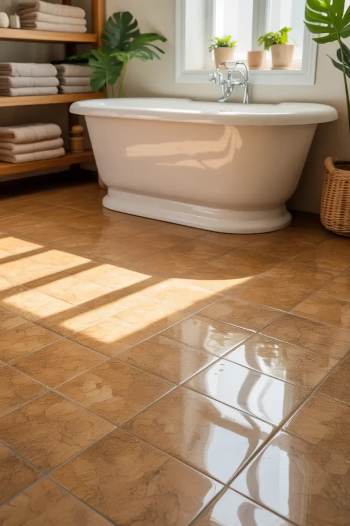 Cork Tiles Sealed for Moisture