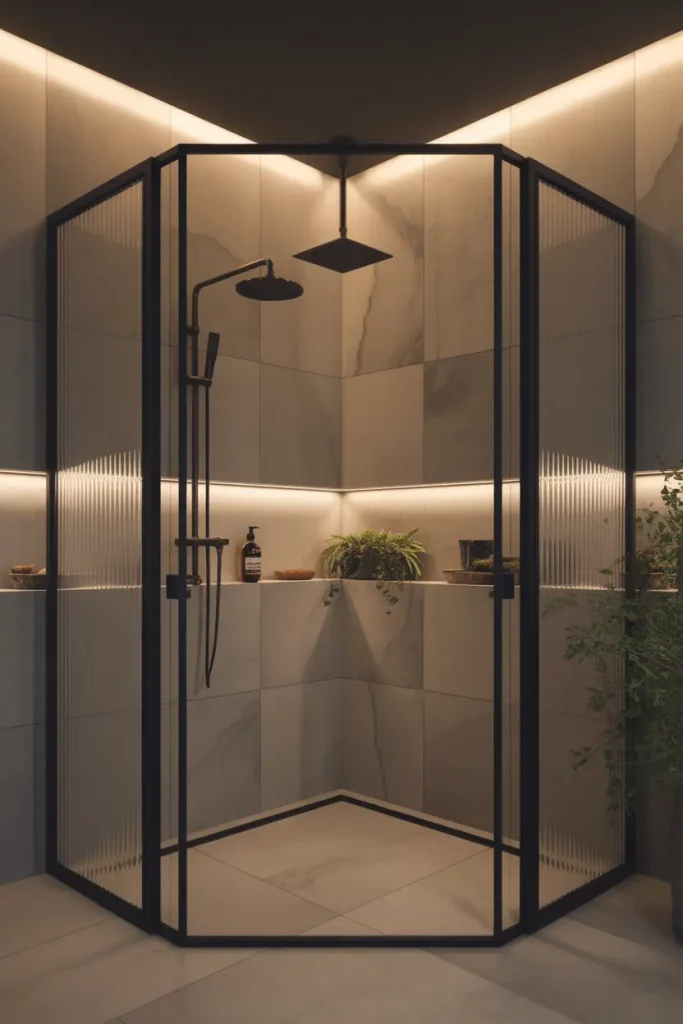 Corner Walk-In Shower