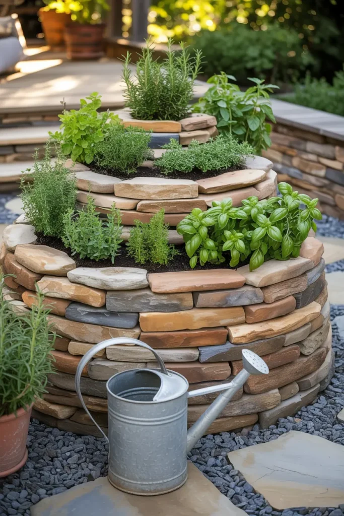 Craft a Rock Spiral Herb Garden